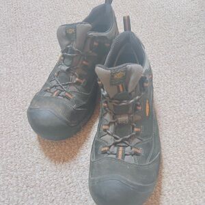 Keen Black and Orange Steel Toe Boots